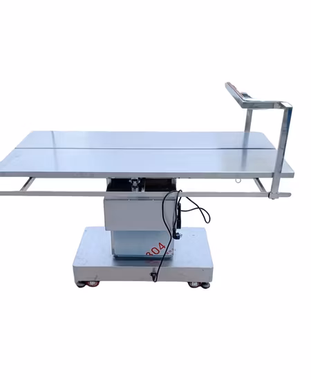 Veterinärchirurgischer Operationstisch in V-Form aus Edelstahl für Hunde